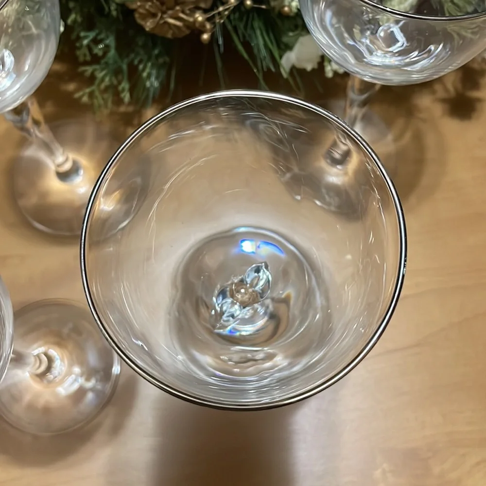 4 Replacements Lenox Expressions Shape Rhythm Wine Glasses - Picture 3 of 12